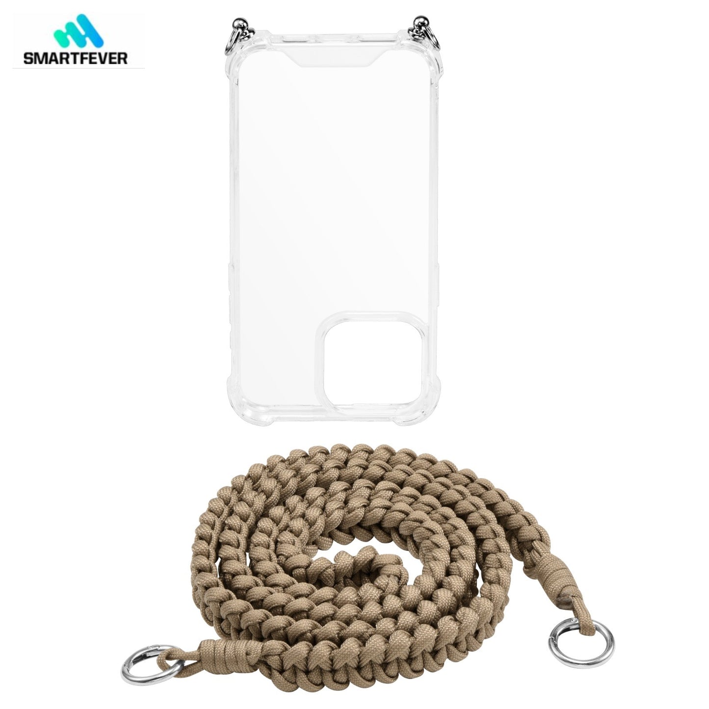 Premium Rope-Case zum Umhängen mit geflochtener Kordel für Apple iPhone