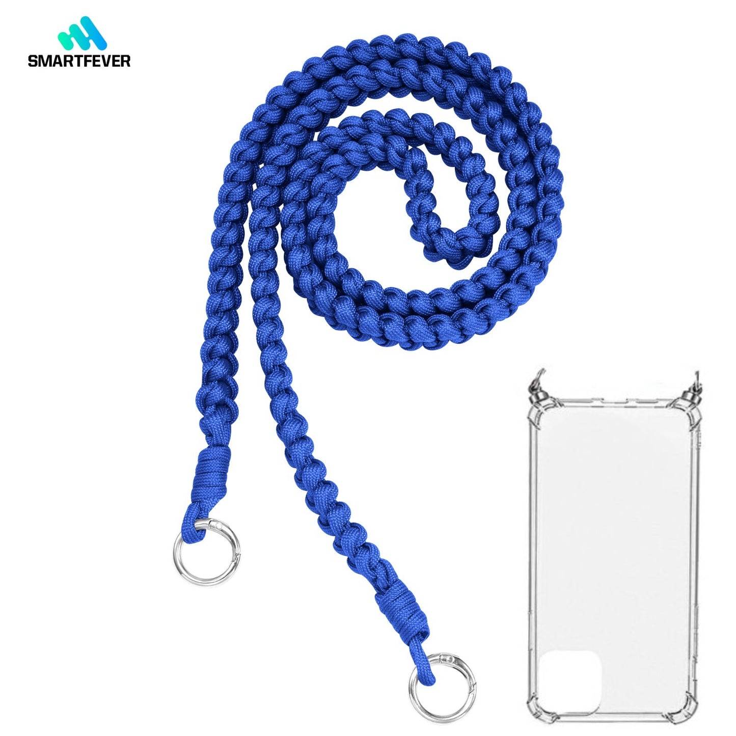 Premium Rope-Case zum Umhängen mit geflochtener Kordel für Apple iPhone