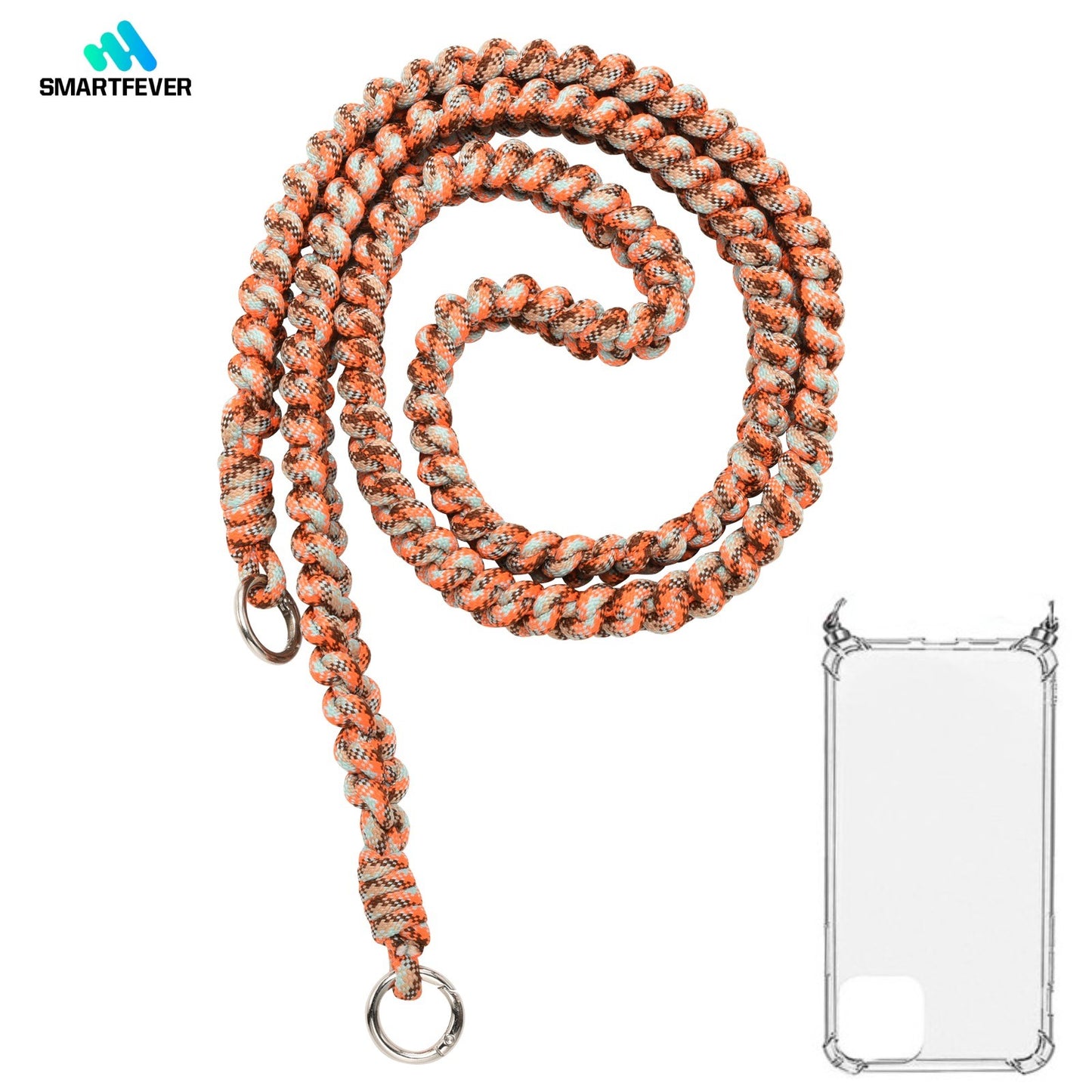 Premium Rope-Case zum Umhängen mit geflochtener Kordel für Apple iPhone