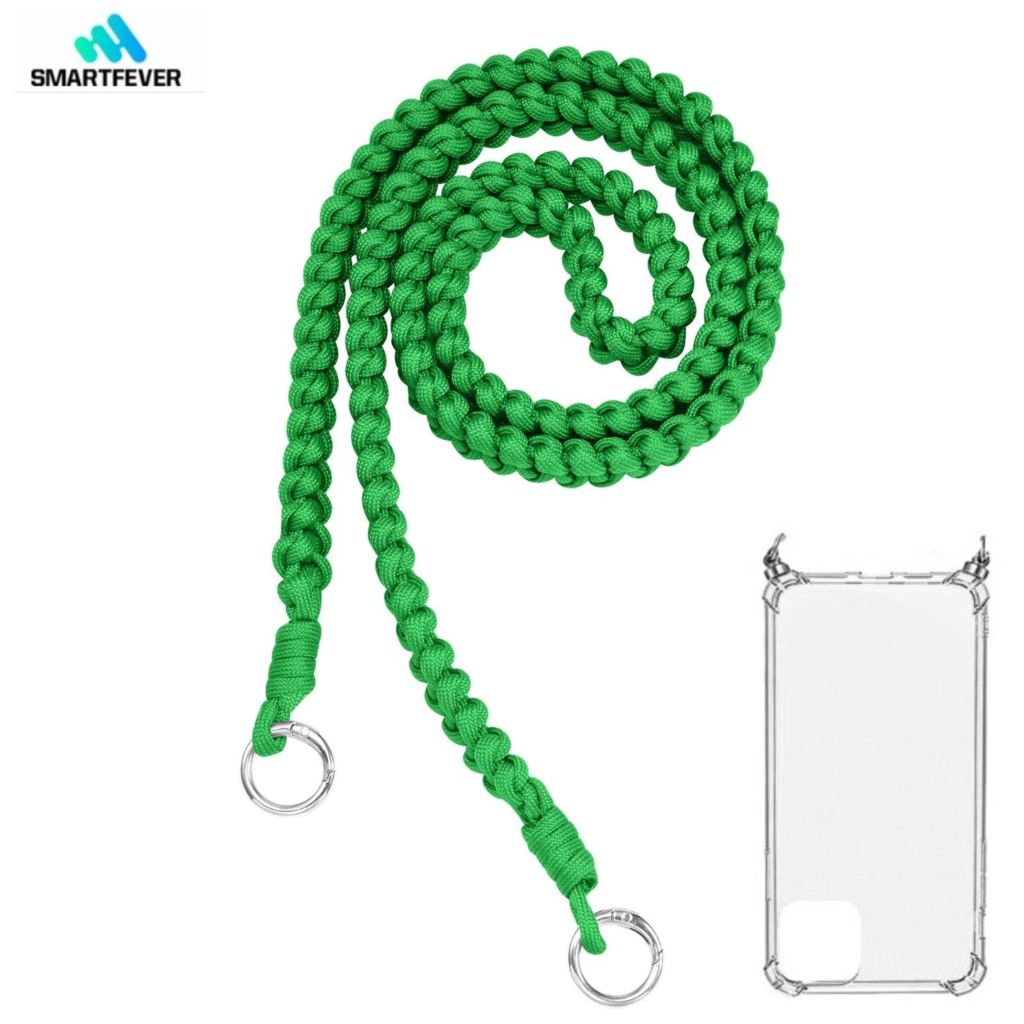 Premium Rope-Case zum Umhängen mit geflochtener Kordel für Apple iPhone