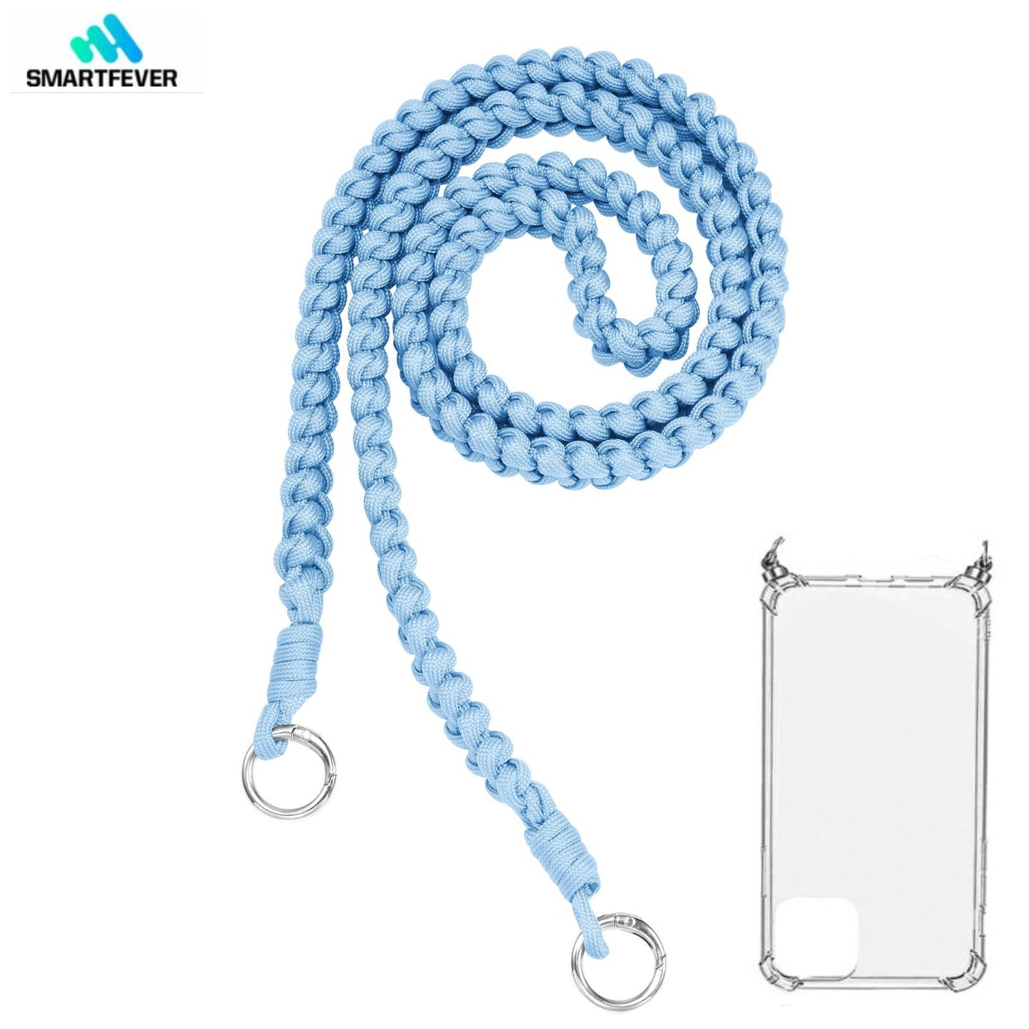 Premium Rope-Case zum Umhängen mit geflochtener Kordel für Apple iPhone