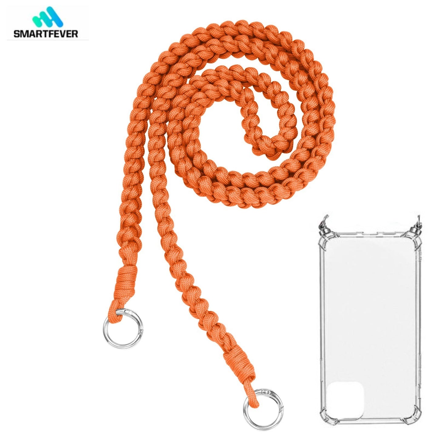 Premium Rope-Case zum Umhängen mit geflochtener Kordel für Apple iPhone