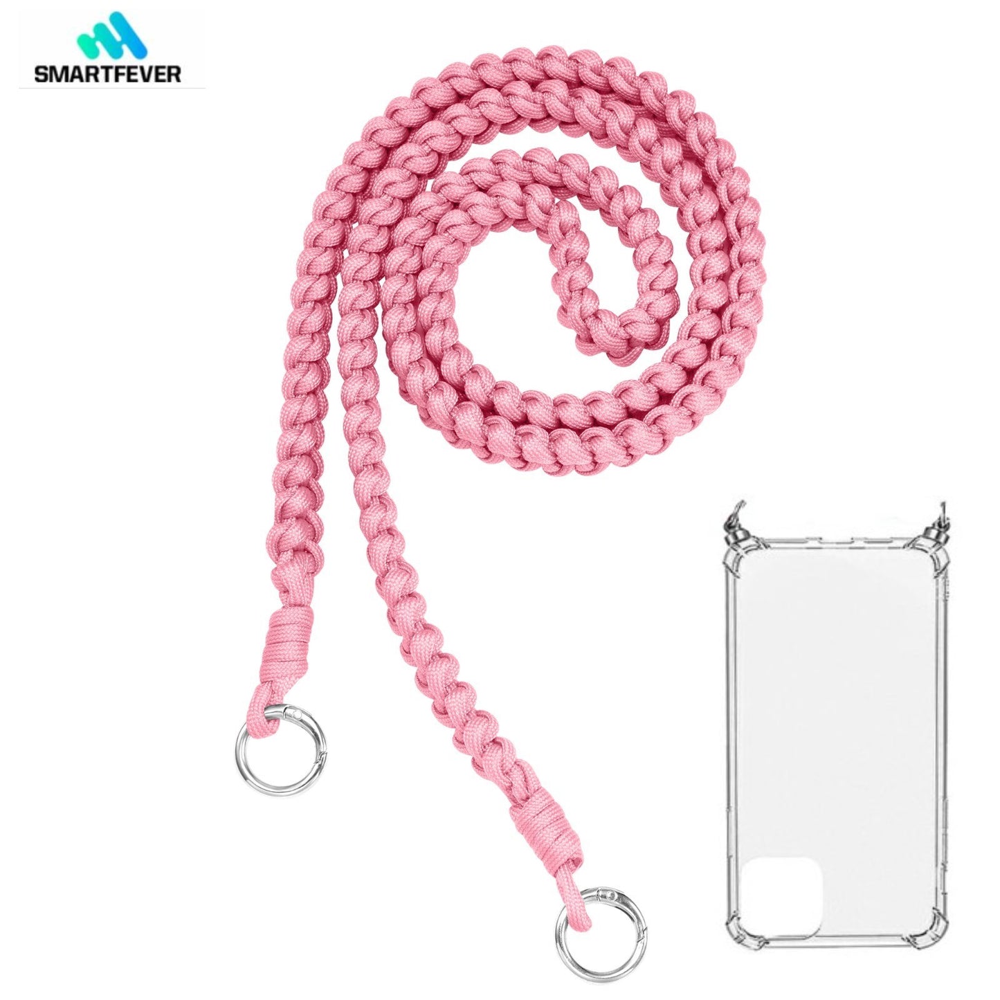 Premium Rope-Case zum Umhängen mit geflochtener Kordel für Apple iPhone